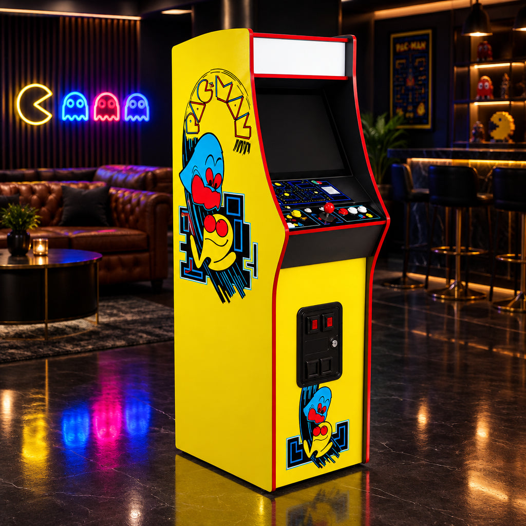 Pac-Man Deluxe Arcade Machine Gaming Cabinet with 14 Classic Games