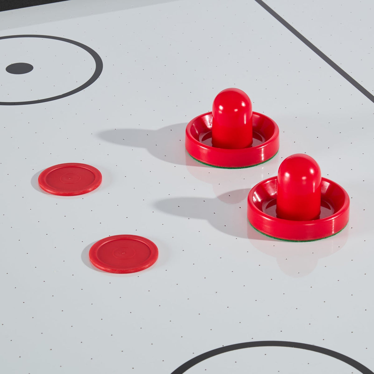 84-Inch Air Hockey Table with Electronic Scorer – Rustic MDF Finish