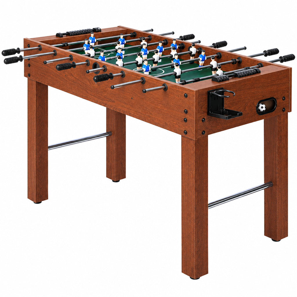 Foosball Table, Competition-Sized 48In and 55In Game Table for Home & Game Room – Includes 2 Balls & 2 Cup Holders – Classic Indoor Soccer Game