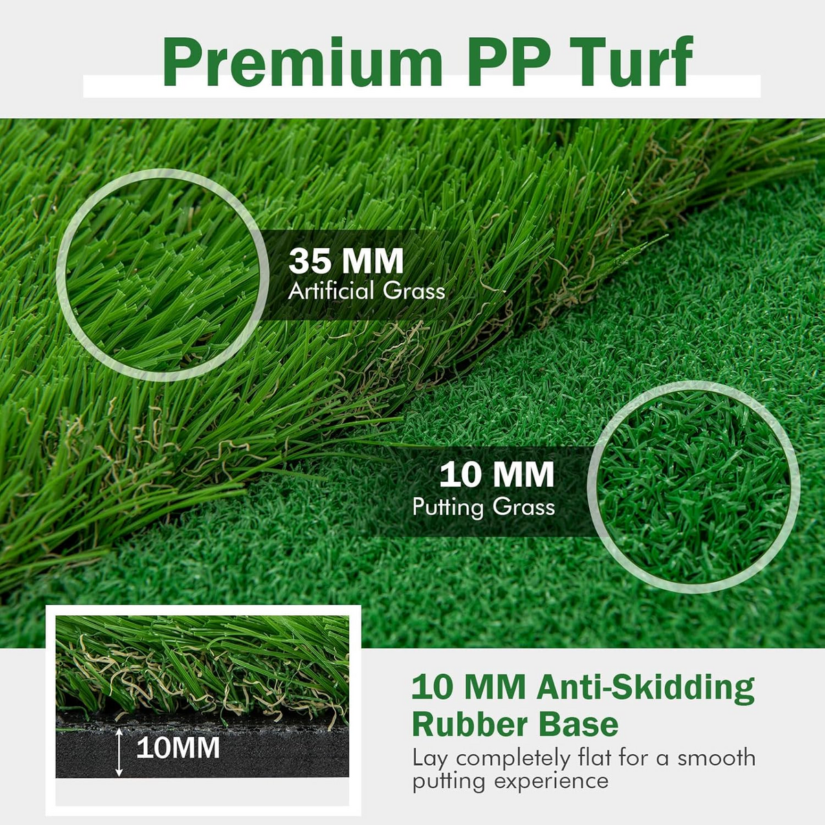 US Map Putting Green with Slope – 8 or 10 × 16 ft