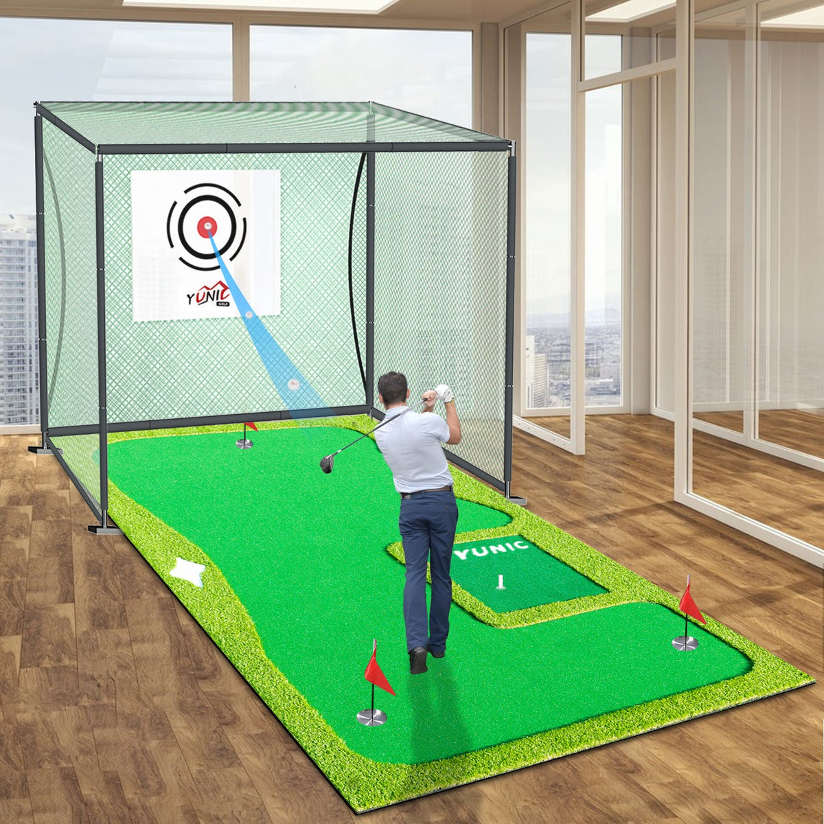 Putting Green with Slope – Style B, 8 or 10 × 16 ft