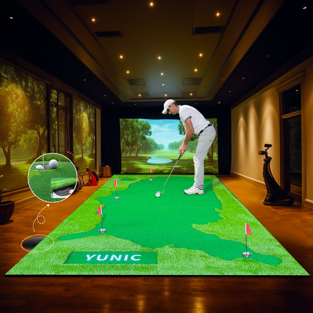 US Map Putting Green with Slope – 8 or 10 × 16 ft