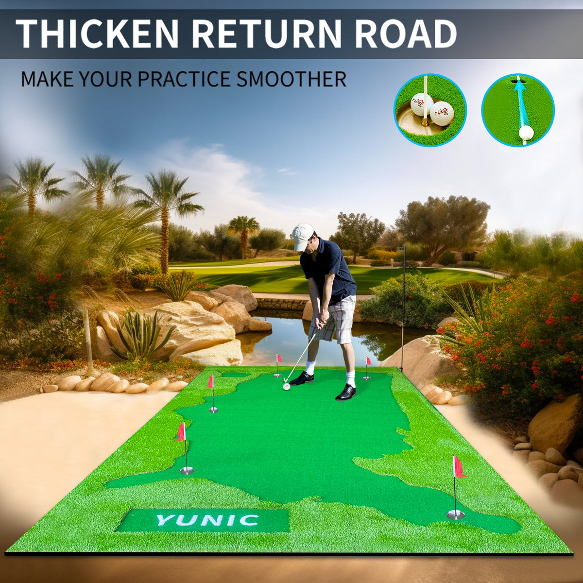 US Map Putting Green with Slope – 8 or 10 × 16 ft